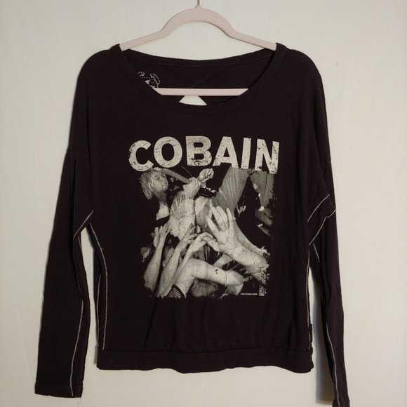 Trunk Limited Tops - Trunk Limited Cobain womens open back long sleeve tee S